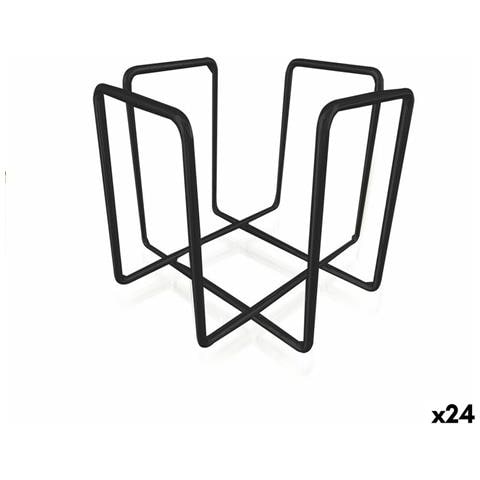 Portatovagliolo Quttin Nero 11,8 X 11,8 X 9,5 Cm (24 Unità) - Foto 1