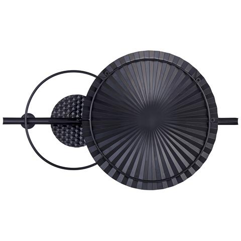 Decorazione Da Parete Nero E Oro 103 X 59 Cm Ruthenium - Foto 2