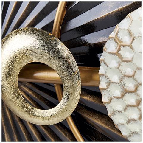 Decorazione Da Parete Nero E Oro 103 X 59 Cm Ruthenium - Foto 5