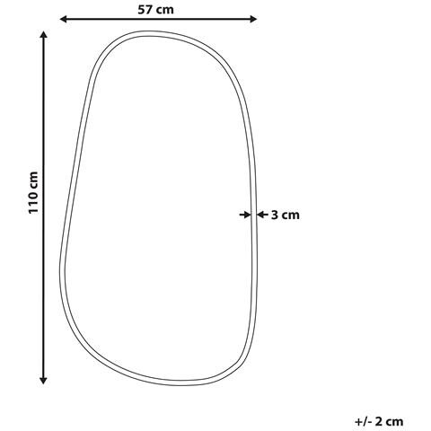 Specchio Vernais 60 Cm 110 Cm Metallo Oro - Foto 2