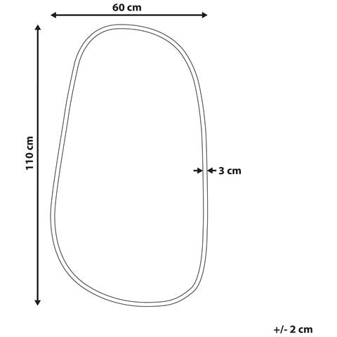 Specchio Vernais 60 Cm 110 Cm Metallo Oro - Foto 8
