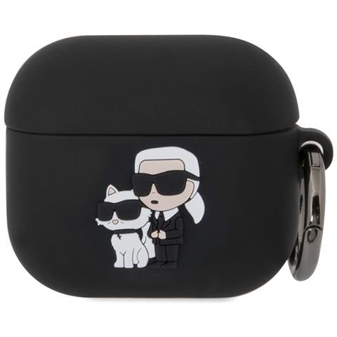Cover Per Airpods 3 Nft Anti-urto In Silicone Con Anello, Nero - Foto 1