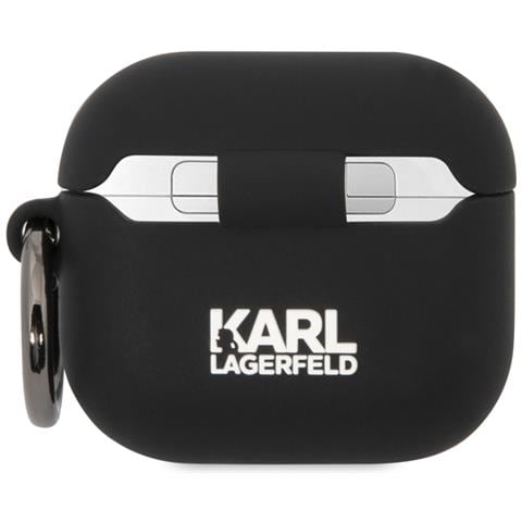 Cover Per Airpods 3 Nft Anti-urto In Silicone Con Anello, Nero - Foto 2