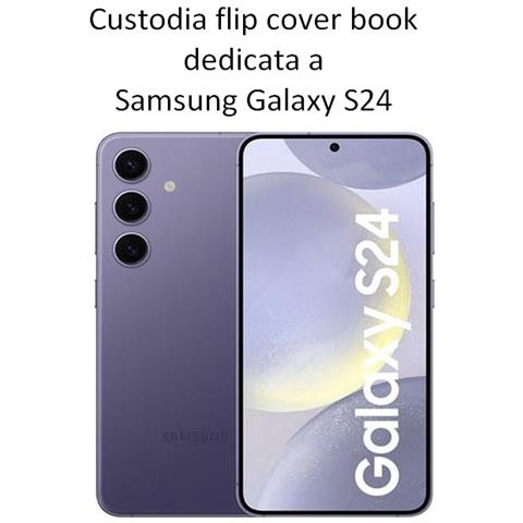 Smart Book Custodia A Libro Poket Flip Cover Case Per Samsung Galaxy S24 Gold - Foto 2