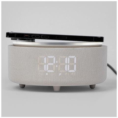 Specchio Lampada Orologio con Bluetooth 15W Colore Beige - Foto 2