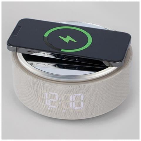 Specchio Lampada Orologio con Bluetooth 15W Colore Beige - Foto 4