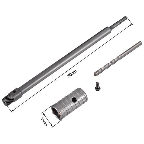 Fresa A Tazza 35 Mm Asta Prolunga 50 Cm Per Trapano Attacco Sds Plus - Foto 1