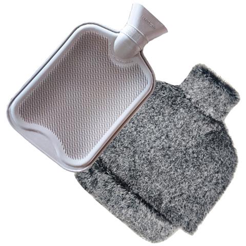 Set Di Borse Dell'acqua Calda In Peluche - Nero Sbiadito - Foto 2
