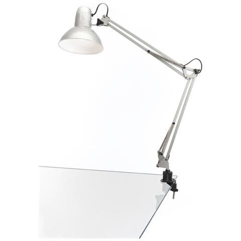 Lampada Estetista Snodabile Orientabile E27 Da Scrivania Tavolo Con Morsetto - Foto 1