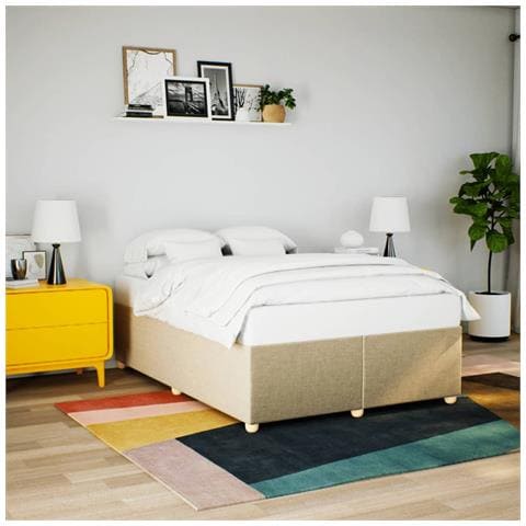 Giroletto Senza Materasso Crema 140x190 Cm In Tessuto - Foto 1