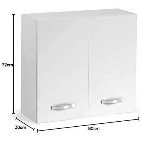 Pensile Colapiatti Cucina Componibile Raccogli Gocce 80x32xh72 Bianco Frassinato - Foto 2