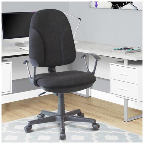 Sedia Ufficio Girevole Con Schienale In Rete - Ergonomica, Braccioli, Nera Sedia Scrivania