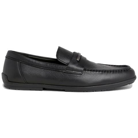 Driving Metal Bar Mocassino Pelle Scarpe Uomo Nero Eu 45, Hm0hm01473 Beh - Foto 2