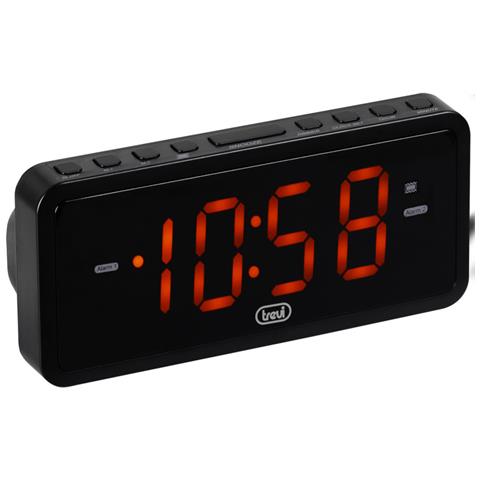 Ec882 Black Orologio Digitale Led Luminosi Rossi Doppia Sveglia Con Vibrazione - Foto 1