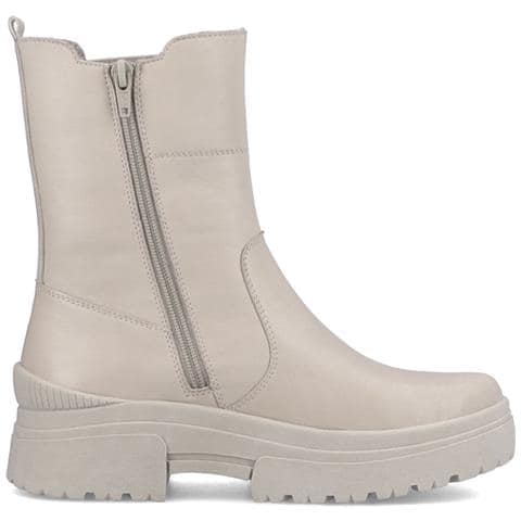 Beige Casual Closed Booties Stivaletti Pelle Scarpe Donna Beige Eu 40, W0380-62 - Foto 3