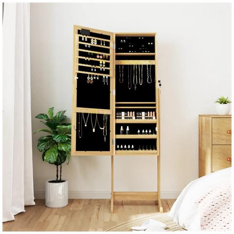 Armadietto Portagioie a Specchio con Luci LED Autoportante - Foto 2