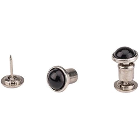 Bottoni A Pressione Senza Cuciture, Bottoni Piatti A Perla (10 Pezzi) Black - Foto 2