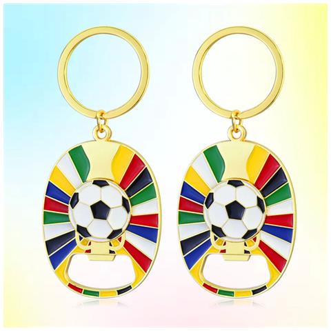 Portachiavi Uefa Euro 2024 - Portachiavi Apribottiglie Dorato - Foto 2