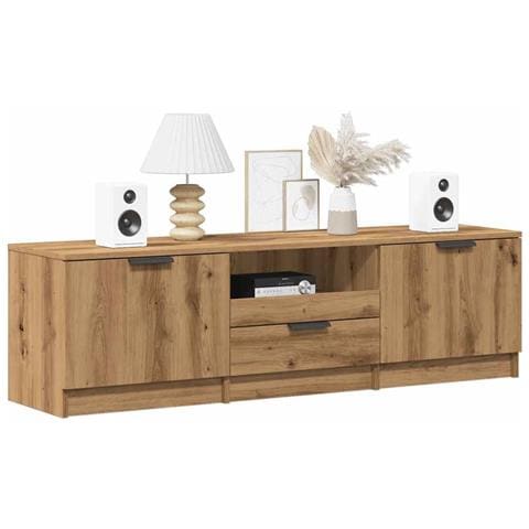 Mobile Porta Tv Rovere Artigianale 140x35x40 Cm In Truciolato - Foto 1