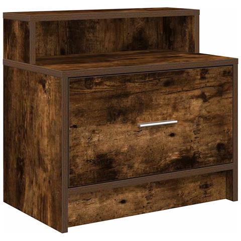 Comodino Con Cassetto Rovere Fumo 51x31x47 Cm - Foto 2