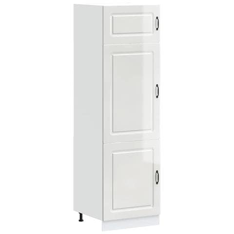 Armadio Da Cucina Kalmar Bianco Lucido In Legno Multistrato - Foto 2
