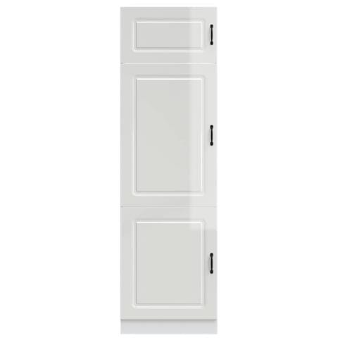 Armadio Da Cucina Kalmar Bianco Lucido In Legno Multistrato - Foto 3