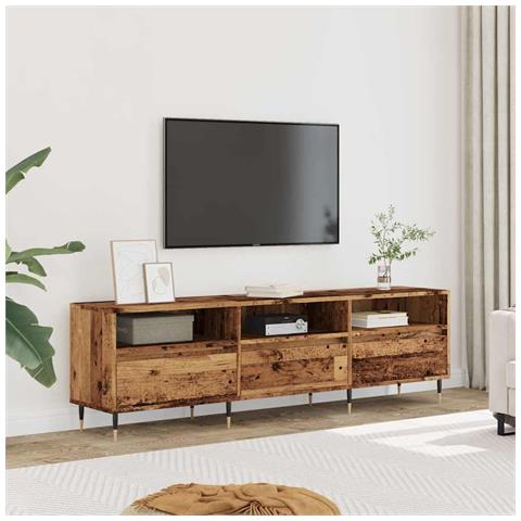 Mobile Porta Tv Legno Antico 150x30x44,5 Cm Legno Multistrato - Foto 3