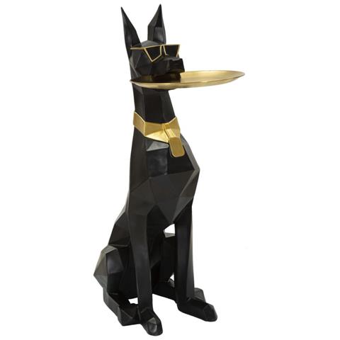 Vassoio Cane 14 - Nero - Poliresina - 30x64x91 Cm - Foto 1
