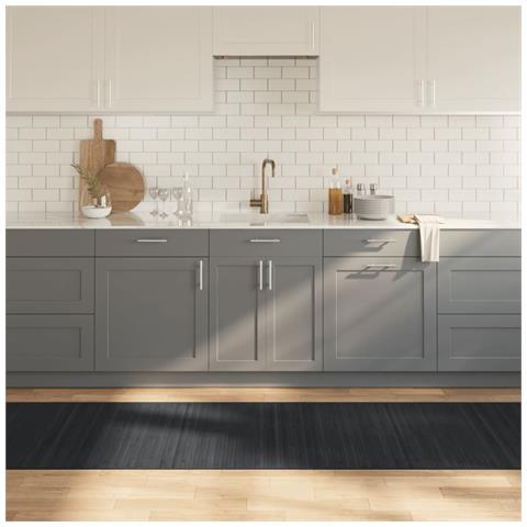 Tappeto Rettangolare Grigio 80x300 Cm In Bambù - Foto 8