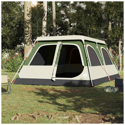 Tenda Familiare a Cupola 8 Persone Verde a Rilascio Rapido - Foto 2