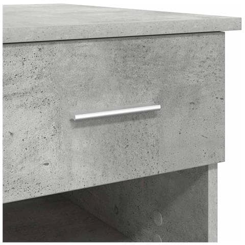 Scrivania con Spazio di Archiviazione Grigio Cemento 90x49.5x75 cm Legno Compresso - Foto 9