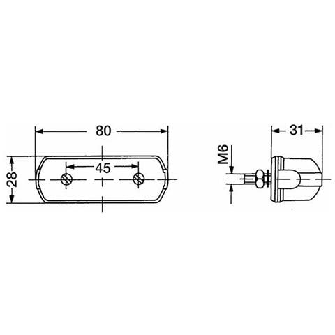 Fanale Targa Euro 80x28mm - Foto 2