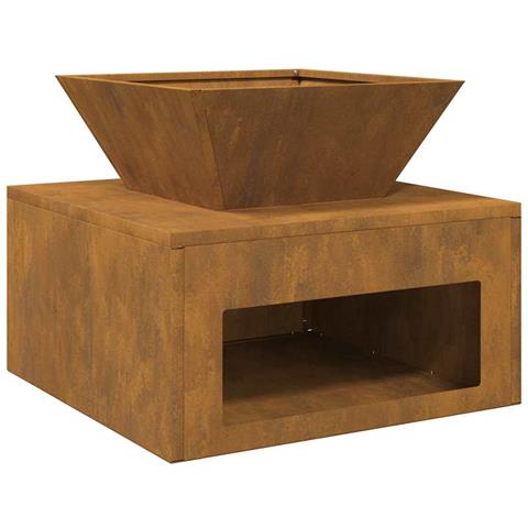 Focolare Ruggine 50 x 50 x 40 cm acciaio corten - Foto 1