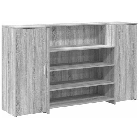 Banco Reception Grigio Sonoma 180x50x103,5 cm Legno Multistrato - Foto 1