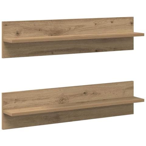 Scaffali da parete 2 pcs rovere artigianale 80 x 11.5 x 18 cm - Foto 1