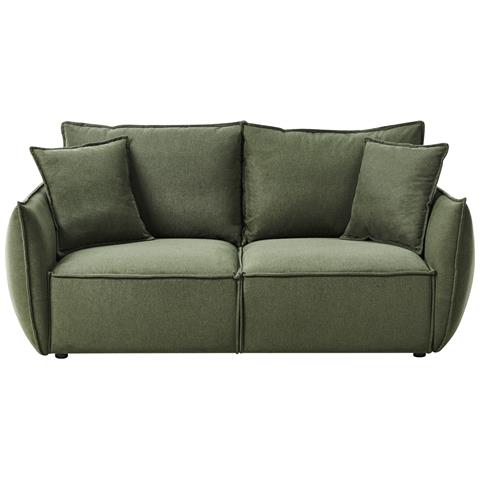 Divano 3 Posti Kunes Tessuto Verde - Foto 2