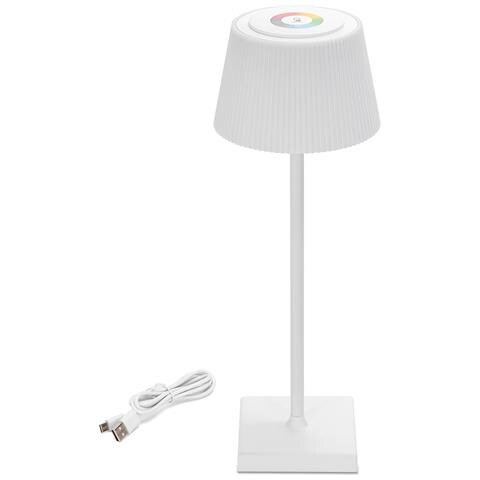 Lampada Da Scrivania Led Ricaricabile Touch 4w | Rgb+cct | Dimmer | Bianco | Ip54 - Foto 1