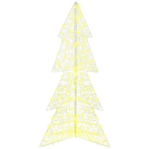 Albero di Natale con 160 LED Bianco caldo 150 cm Acrilico - Foto 2