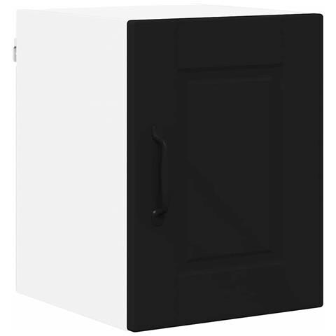 Pensile cucina con porta Nero 30 x 31 x 40 cm Legno multistrato - Foto 1