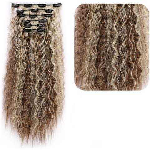 Extension Capelli Sintetici Ricci Effetto Lana Multicolore Termoresistenti - 60cm - Foto 5
