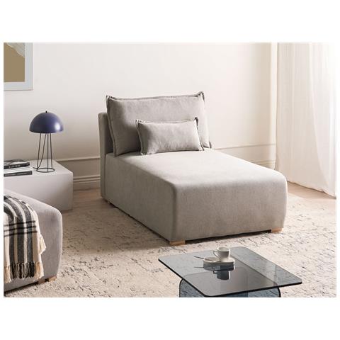 Chaise Longue Nerbo Tessuto Grigio - Foto 1