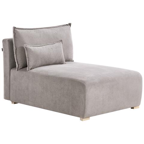 Chaise Longue Nerbo Tessuto Grigio - Foto 2