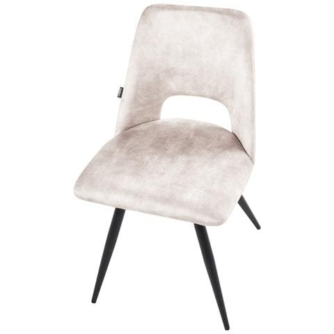 Set Di 2 Sedie Da Pranzo Hallett Velluto Beige Chiaro - Foto 6