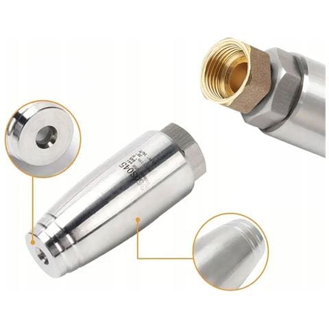 Ugello Rotante Turbosteel 050-m18 Inox - 350 Bar, Acciaio Inox, Filettatura M18 | Compatibile Con Idropulitrice Kärcher Hd /hds - Foto 2
