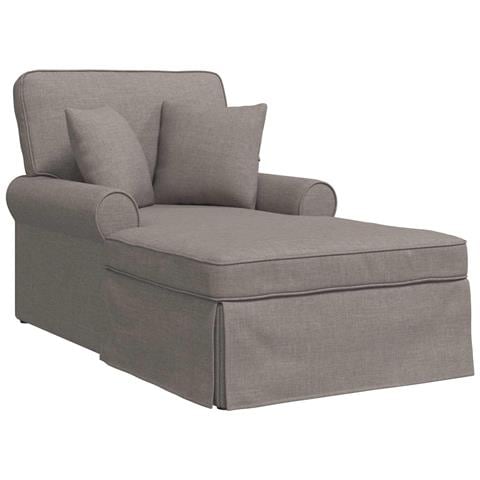 Chaise Longe con Gonna con cuscino 3 pcs Talpa Tessuto - Foto 1