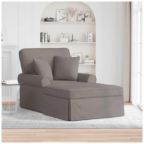 Chaise Longe con Gonna con cuscino 3 pcs Talpa Tessuto - Foto 2