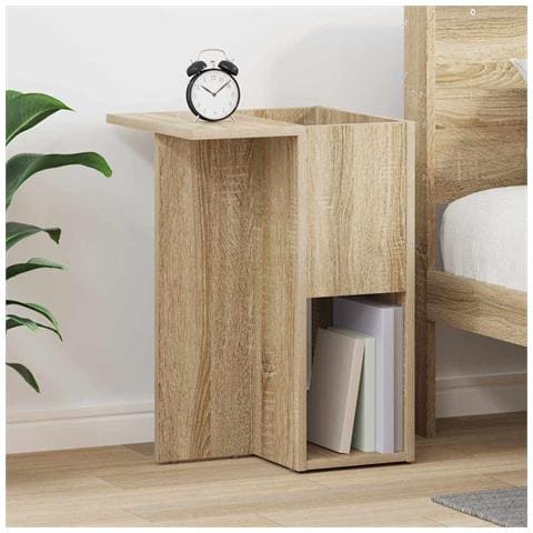 Tavolino Rovere Sonoma 35 x 40 x 55 cm Legno multistrato - Foto 2