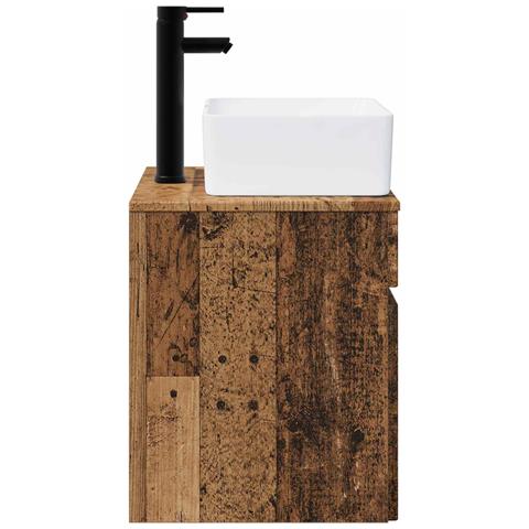Mobile lavabo da parete Legno antico 49 x 41 x 63 cm - Foto 2