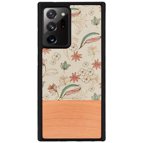 Custodia Per Samsung Galaxy Note20 Ultra, Nera Con Motivo Di Fiori Rosa. - Foto 1
