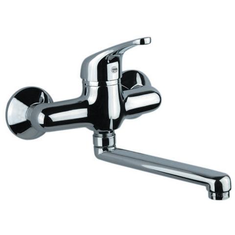 Miscelatore per lavello monocomando a muro in ottone cromato - Foto 1